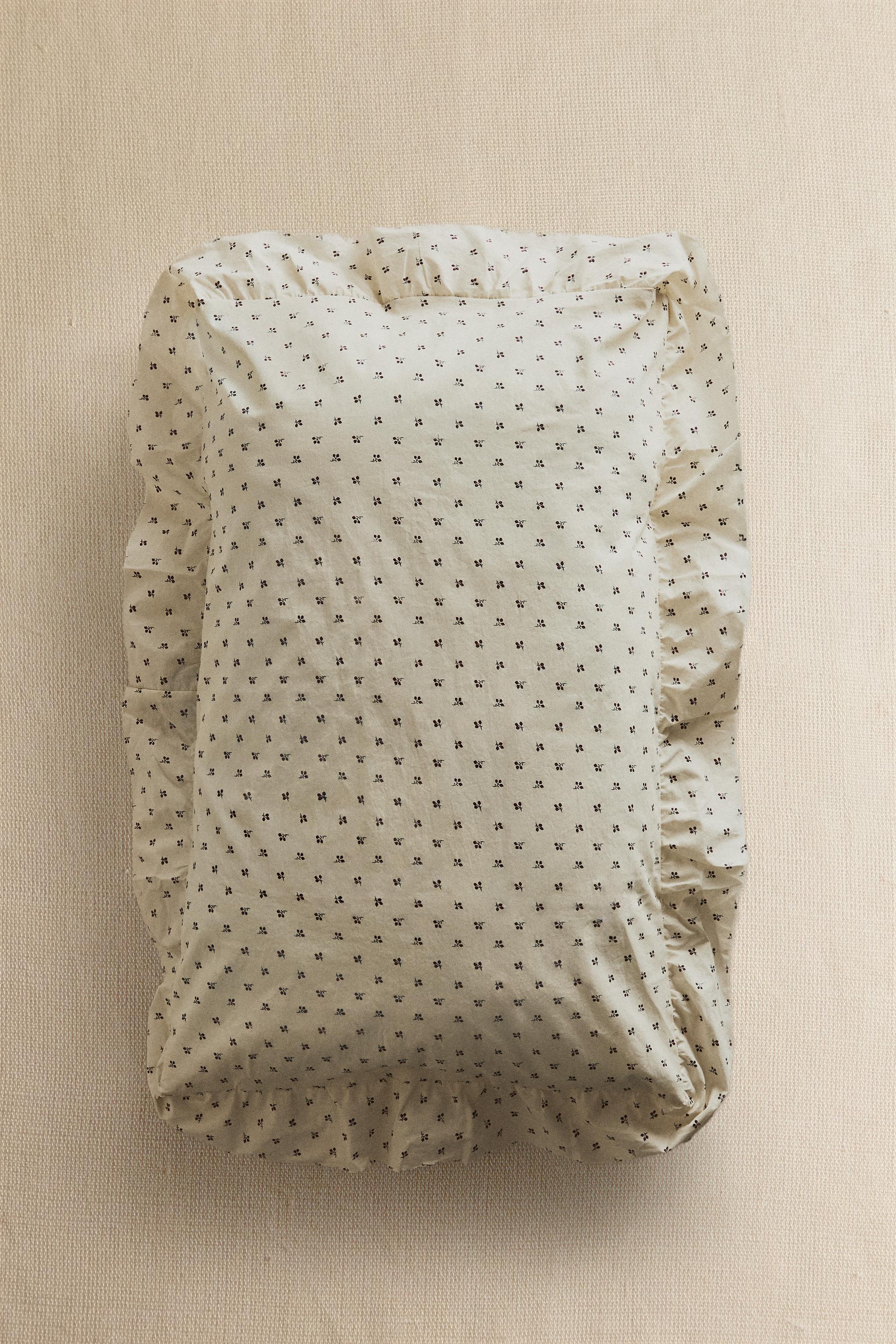 CHILDREN'S FLORAL PRINT PILLOWCASE WITH RUFFLE